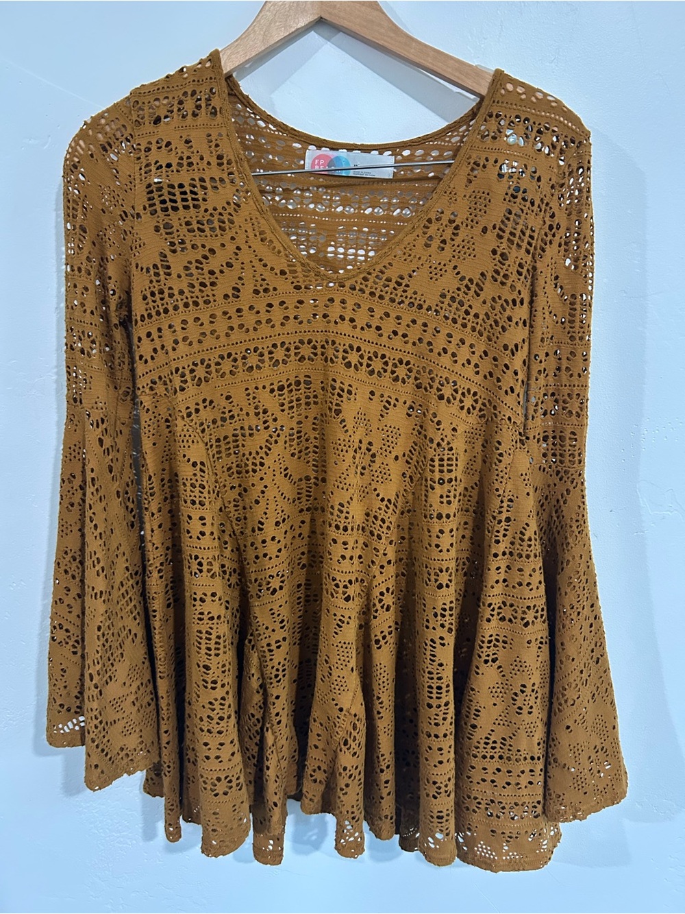 FP Beach Mustard Goldie Swing Dress